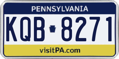 PA license plate KQB8271