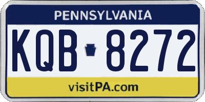 PA license plate KQB8272