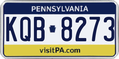 PA license plate KQB8273