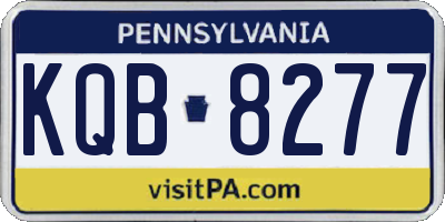 PA license plate KQB8277