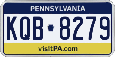 PA license plate KQB8279