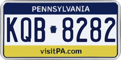 PA license plate KQB8282