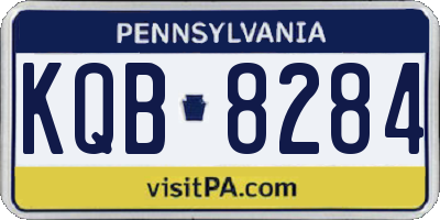 PA license plate KQB8284
