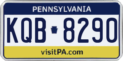PA license plate KQB8290