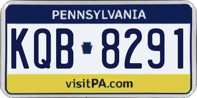 PA license plate KQB8291