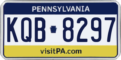 PA license plate KQB8297