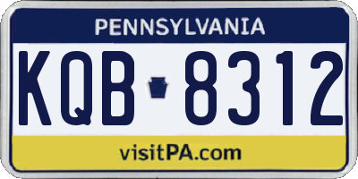 PA license plate KQB8312