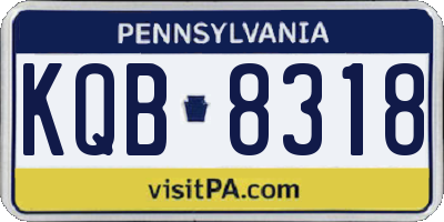 PA license plate KQB8318