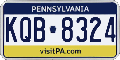 PA license plate KQB8324