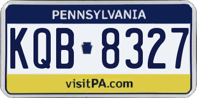 PA license plate KQB8327