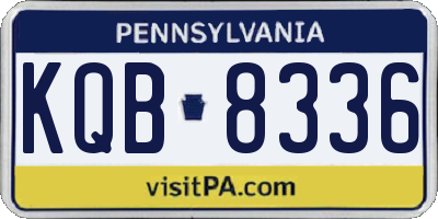 PA license plate KQB8336