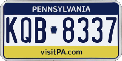 PA license plate KQB8337