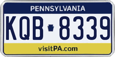 PA license plate KQB8339