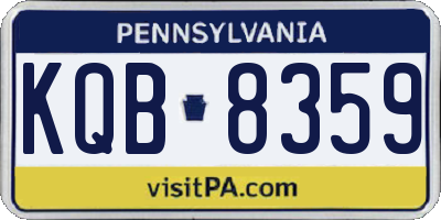 PA license plate KQB8359