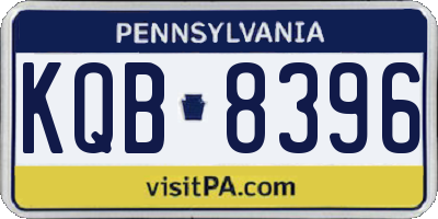 PA license plate KQB8396