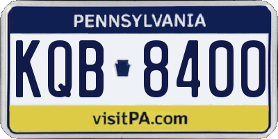 PA license plate KQB8400