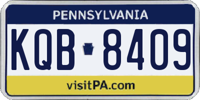 PA license plate KQB8409