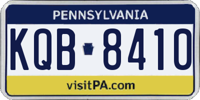 PA license plate KQB8410