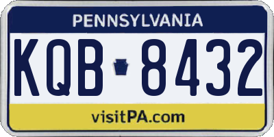 PA license plate KQB8432