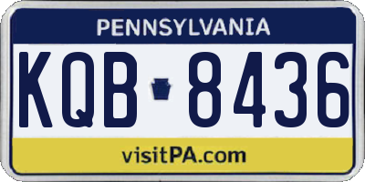 PA license plate KQB8436