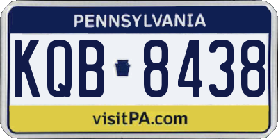 PA license plate KQB8438