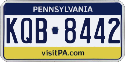 PA license plate KQB8442