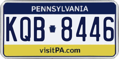 PA license plate KQB8446