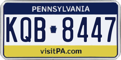 PA license plate KQB8447