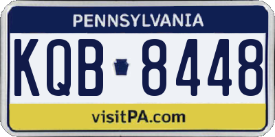 PA license plate KQB8448