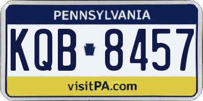 PA license plate KQB8457