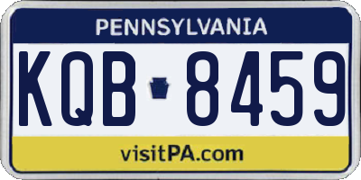 PA license plate KQB8459