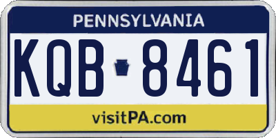PA license plate KQB8461