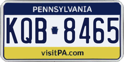 PA license plate KQB8465