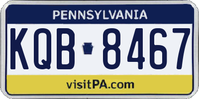 PA license plate KQB8467