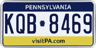 PA license plate KQB8469
