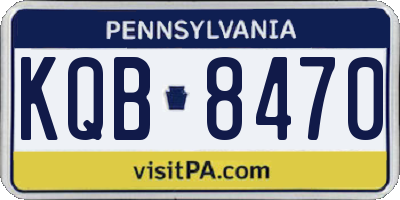 PA license plate KQB8470