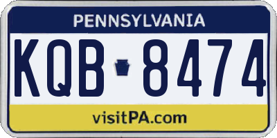 PA license plate KQB8474