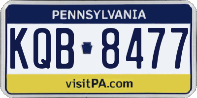 PA license plate KQB8477