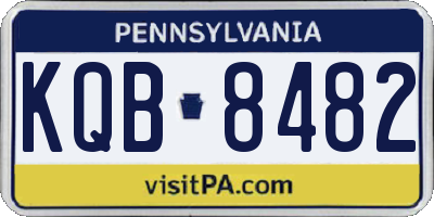 PA license plate KQB8482