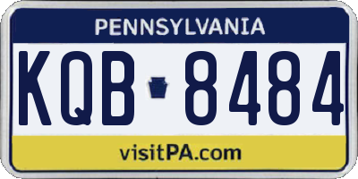 PA license plate KQB8484
