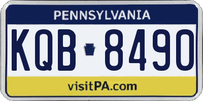 PA license plate KQB8490