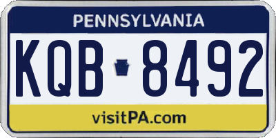 PA license plate KQB8492