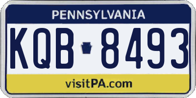 PA license plate KQB8493