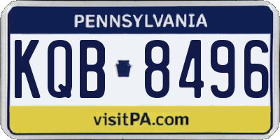 PA license plate KQB8496