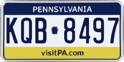 PA license plate KQB8497