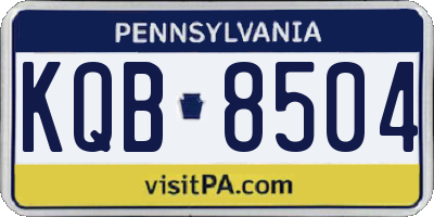 PA license plate KQB8504