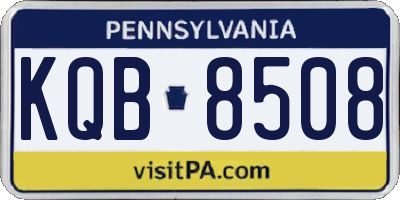 PA license plate KQB8508