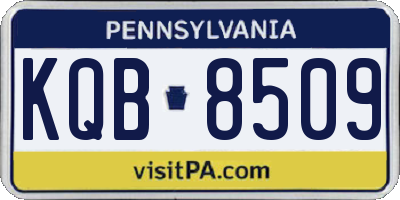 PA license plate KQB8509