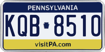 PA license plate KQB8510