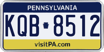 PA license plate KQB8512